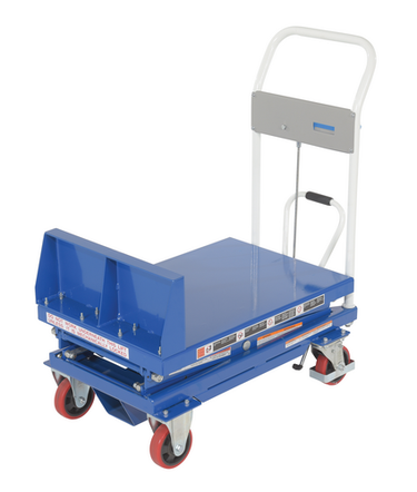 Steel Lift and Tilt Carts with Sequence Select 19-1/2 In. x 30 In. 400 Lb. Capacity Blue